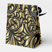 Favor/Gift Boxes - Drama in Black en Gold Bedankdoosjes (Achterkant)