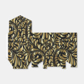 Favor/Gift Boxes - Drama in Black en Gold Bedankdoosjes (Uitgevouwen)