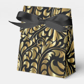 Favor/Gift Boxes - Drama in Black en Gold Bedankdoosjes (Voorkant Zijde)