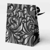 Favor/Gift Boxes - Drama in Black en Silver Bedankdoosjes (Achterkant)