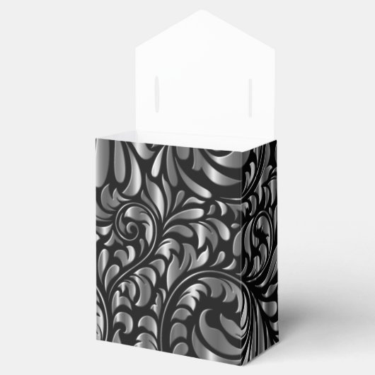 Favor/Gift Boxes - Drama in Black en Silver Bedankdoosjes (Geopend)