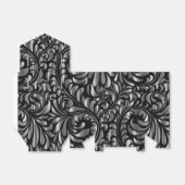 Favor/Gift Boxes - Drama in Black en Silver Bedankdoosjes (Uitgevouwen)