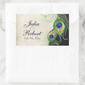 Favor Gift Sticker - Peacock Feathers Wedding Seal (Tas)