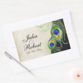 Favor Gift Sticker - Peacock Feathers Wedding Seal (Envelop)