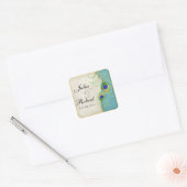 Favor Gift Sticker - Peacock Feathers Wedding Seal (Envelop)