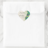 Favor Gift Sticker - Peacock Feathers Wedding Seal (Tas)