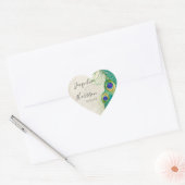 Favor Gift Sticker - Peacock Feathers Wedding Seal (Envelop)