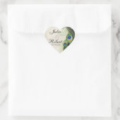 Favor Gift Sticker - Peacock Feathers Wedding Seal (Tas)