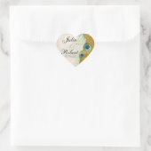 Favor Gift Sticker - Peacock Feathers Wedding Seal (Tas)