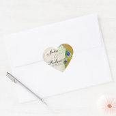 Favor Gift Sticker - Peacock Feathers Wedding Seal (Envelop)