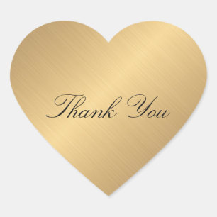 Favor Golden Heart Lace Dank u Hart Sticker