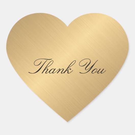 Favor Golden Heart Lace Dank u Hart Sticker (Voorkant)