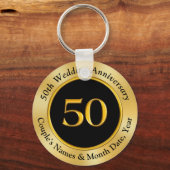 Favor Ideeën for 50th Wedding Jubileum Sleutelhanger (Voorkant)