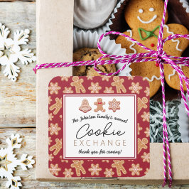 Favor Label Sticker kerstkoekjesuitwisseling