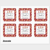 Favor Label Sticker kerstkoekjesuitwisseling (Vel)