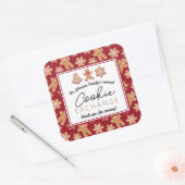 Favor Label Sticker kerstkoekjesuitwisseling (Envelop)