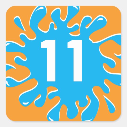 Favor / Label Sticker - Splashing Fun in the Sun (Voorkant)