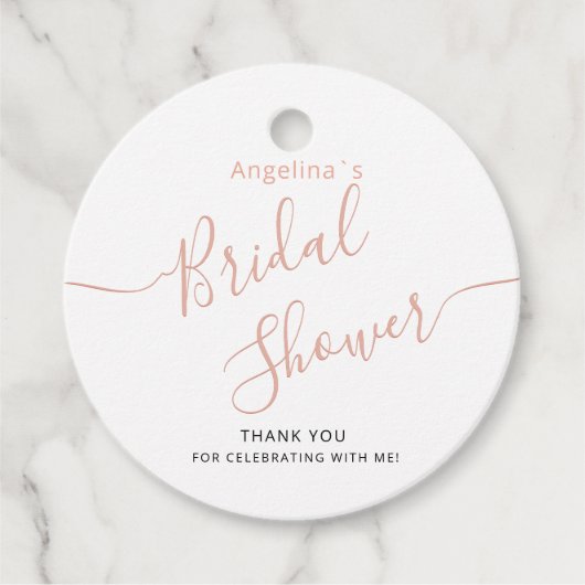 Favor-labels voor een bruidsfeest. bedankjes labels (Voorkant)