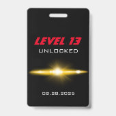 Favor met rode controller voor videogepartij badge (Achterkant)