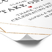 Favor Neem Een Rode Boeket Gouden Vorm Poster (Hoek)