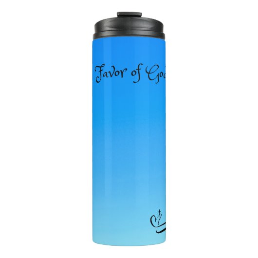 Favor of God (Blue Gradient) Thermal Tumbler Thermosbeker (Voorkant)