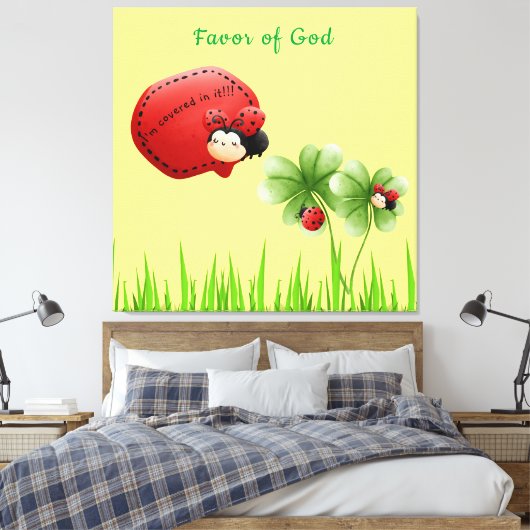 Favor of God Canvas Print "Ik ben er bedekt!!!"#2 (Insitu (Slaapkamer))