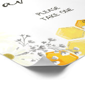 Favor Sign Yellow Honey Bee Shower Sign Poster (Hoek)