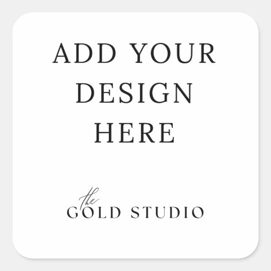 Favor sticker, 1,5 inch blanco sjabloon vierkante sticker (Voorkant)