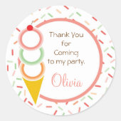 Favor Sticker - Ice Cream (Voorkant)