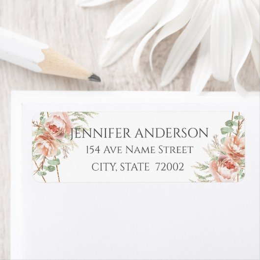 Favor Sticker Wedding Blush Rozen (Insitu)