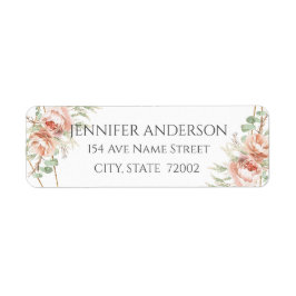 Favor Sticker Wedding Blush Rozen