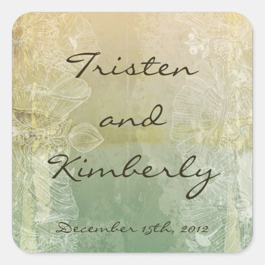 Favor Stickers  Floral Antiek Victoriaans (Voorkant)