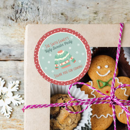 Favor stickers Retro Ugly Sweater Holiday Party