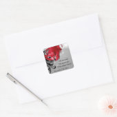 Favor Stickers Rood op Silver Masquerade Christmas (Envelop)