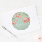 Favor Stickers Vrijgezellenfeest Blush Peach Roos  (Envelop)