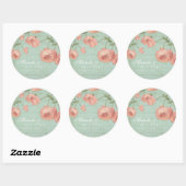 Favor Stickers Vrijgezellenfeest Blush Peach Roos  (Vel)