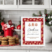 Favor Table Sign Cookie Exchange Party Decor Poster
