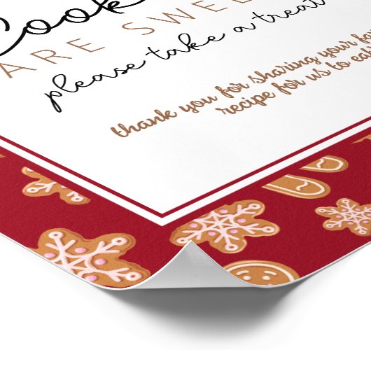 Favor Table Sign Cookie Exchange Party Decor Poster (Hoek)