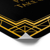Favor Table Weddenschap | Gatsby Art Deco Poster (Hoek)