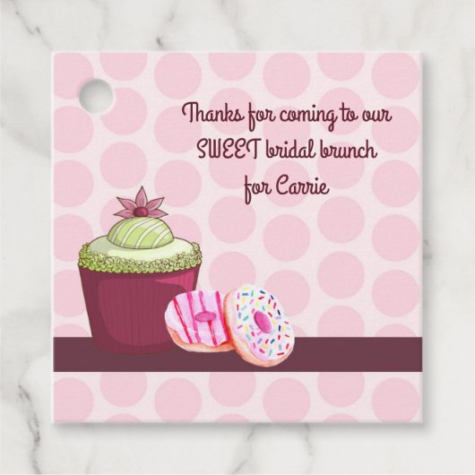 Favor Tag Bridal Brunch Bedankjes Labels (Voorkant)