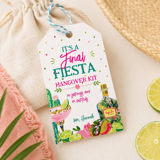Favor Tag Eindfeest Hangover Kit Cadeaulabel
