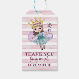 Favor tag Fairy Princess Pink Birthday Cadeaulabel