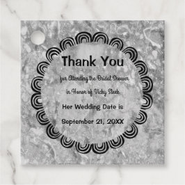 Favor Tag for Wedding Shower in Faux Marble Bedankjes Labels
