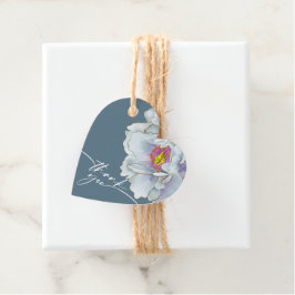 FAVOR TAG | Stofblauw en Lila Exotische Bloemen Bedankjes Labels