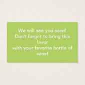 Favor-tag Visitekaartjes (Achterkant)