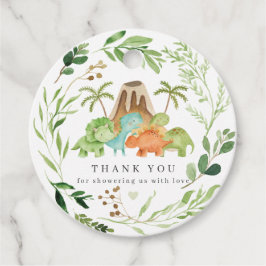 Favor-tag voor dinosaurus-babyfeestje | Cadeaubonn Bedankjes Labels