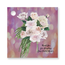 Favor Tag voor Vrijgezellenfeest met Rozen