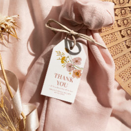 Favor-tag wildbloemen, boheemse bloemen cadeaulabel