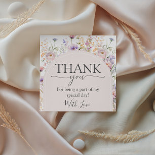Favor-taggen voor wildflower-babyfeestje bedankjes labels