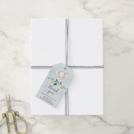 Favor-taglabels voor Blue Elephant Baby Shower Cadeaulabel